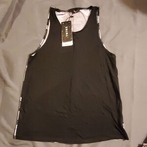 Terez NWT Black and Gray Camo Tank Top - Women's‎ Size Medium
